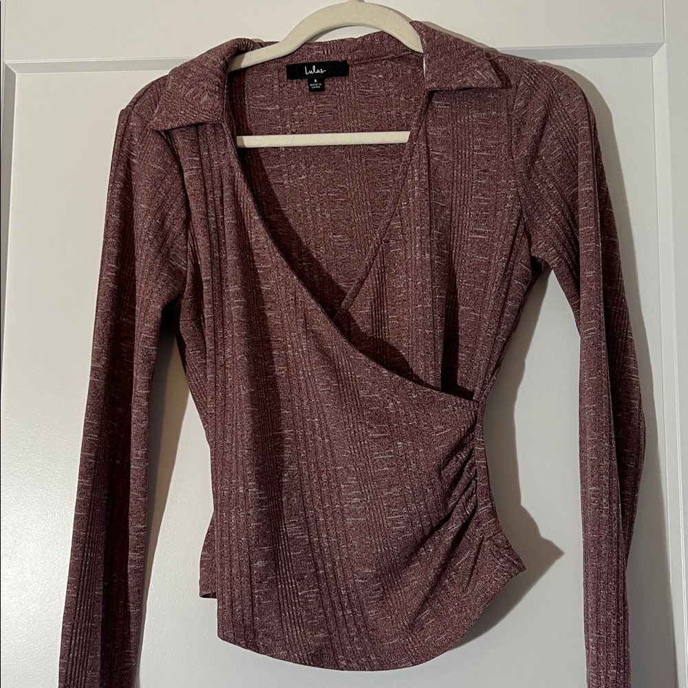 Lulu's Maroon Knit Top